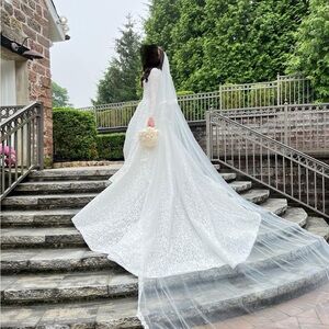 Anna Augusta Wedding dress AND veil- size 2